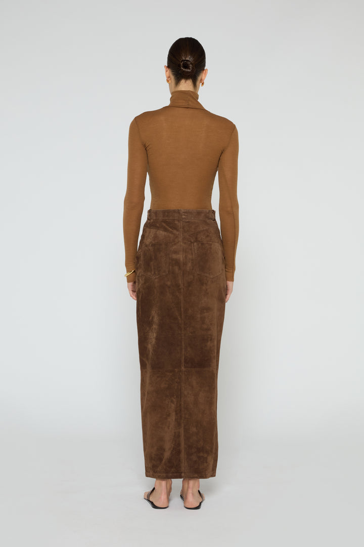 Chicago Suede Maxi Skirt