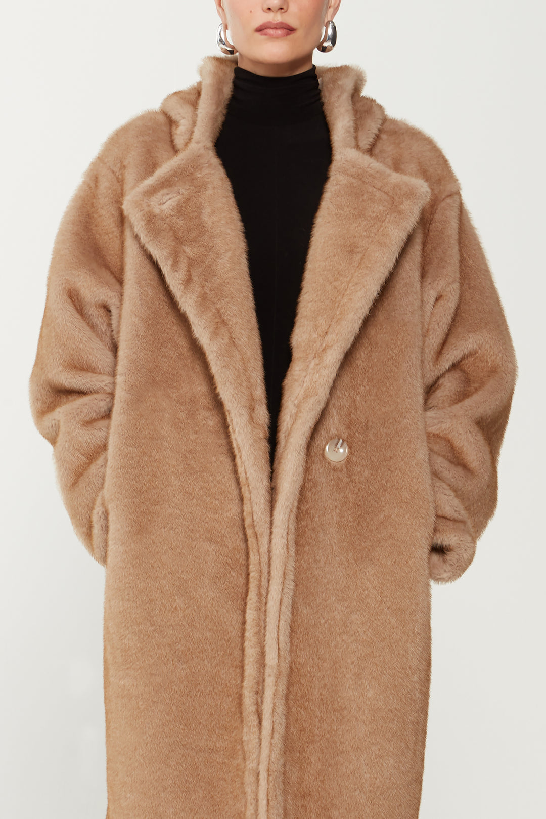 Maxim Faux Hooded Coat