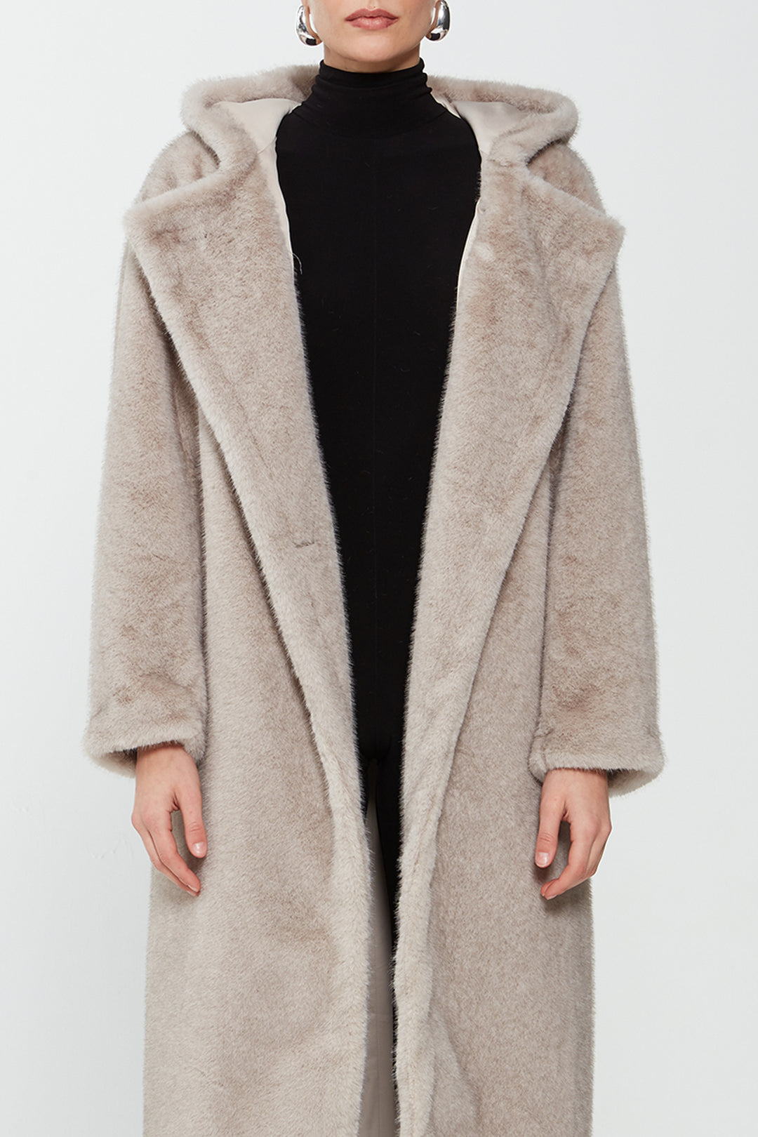 Maxim Faux Hooded Coat