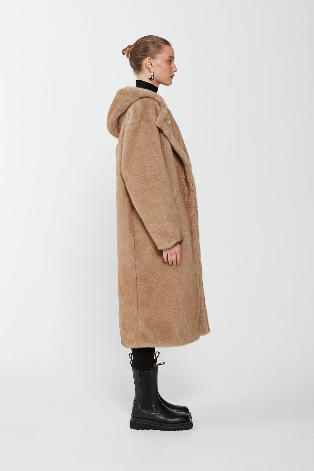 Maxim Faux Hooded Coat