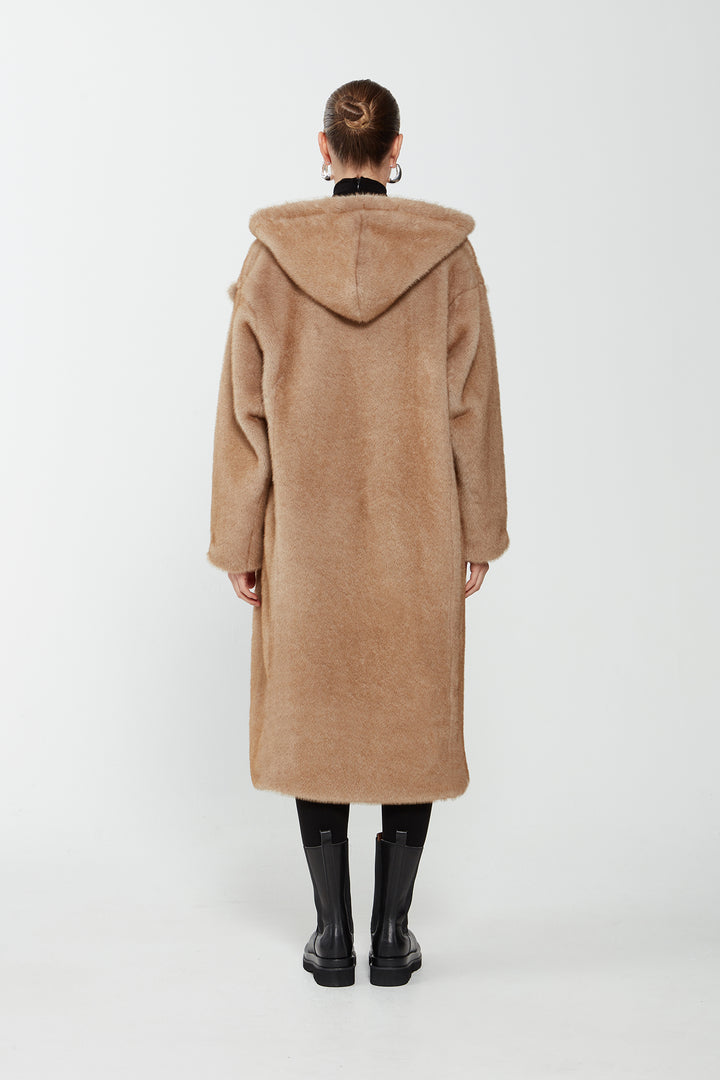 Maxim Faux Hooded Coat