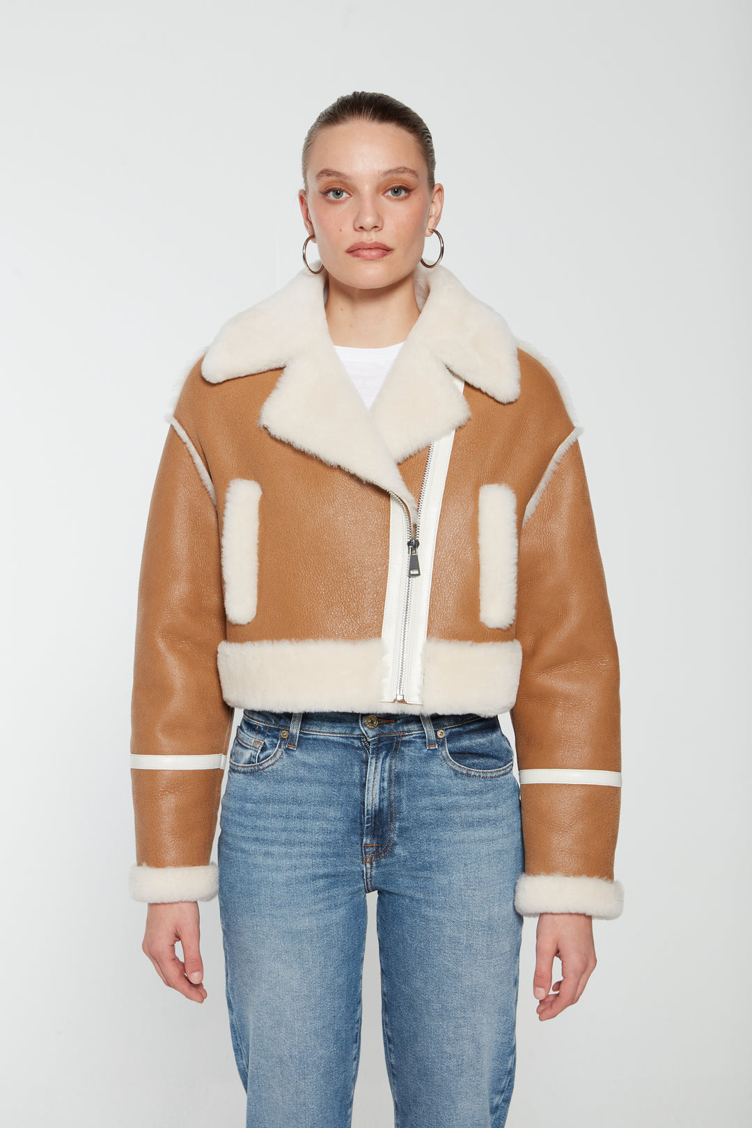 Eloise Cropped Shearling Jacket
