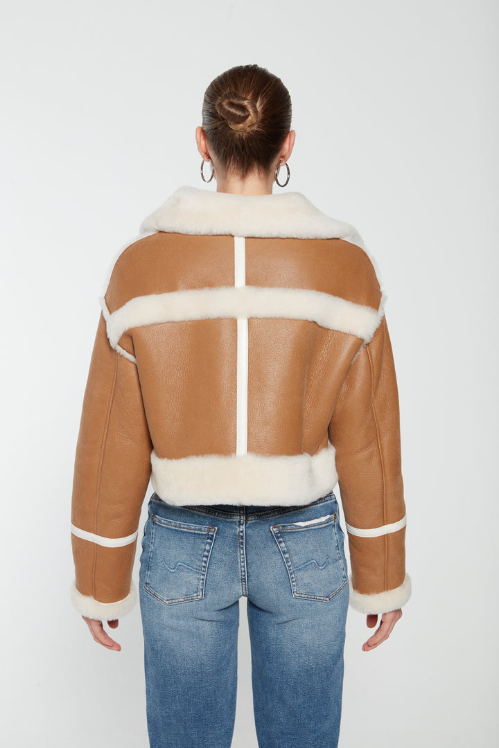 Eloise Cropped Shearling Jacket