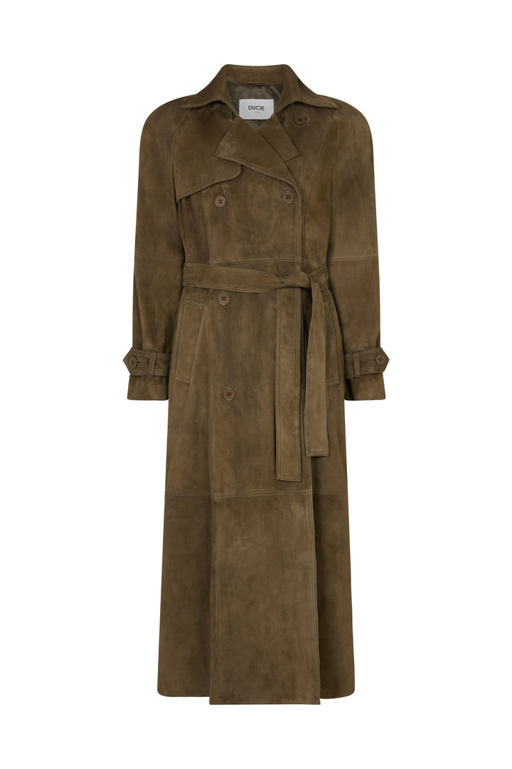 Corrin Suede Trench Coat