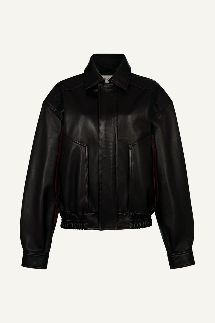 Florence Leather Bomber