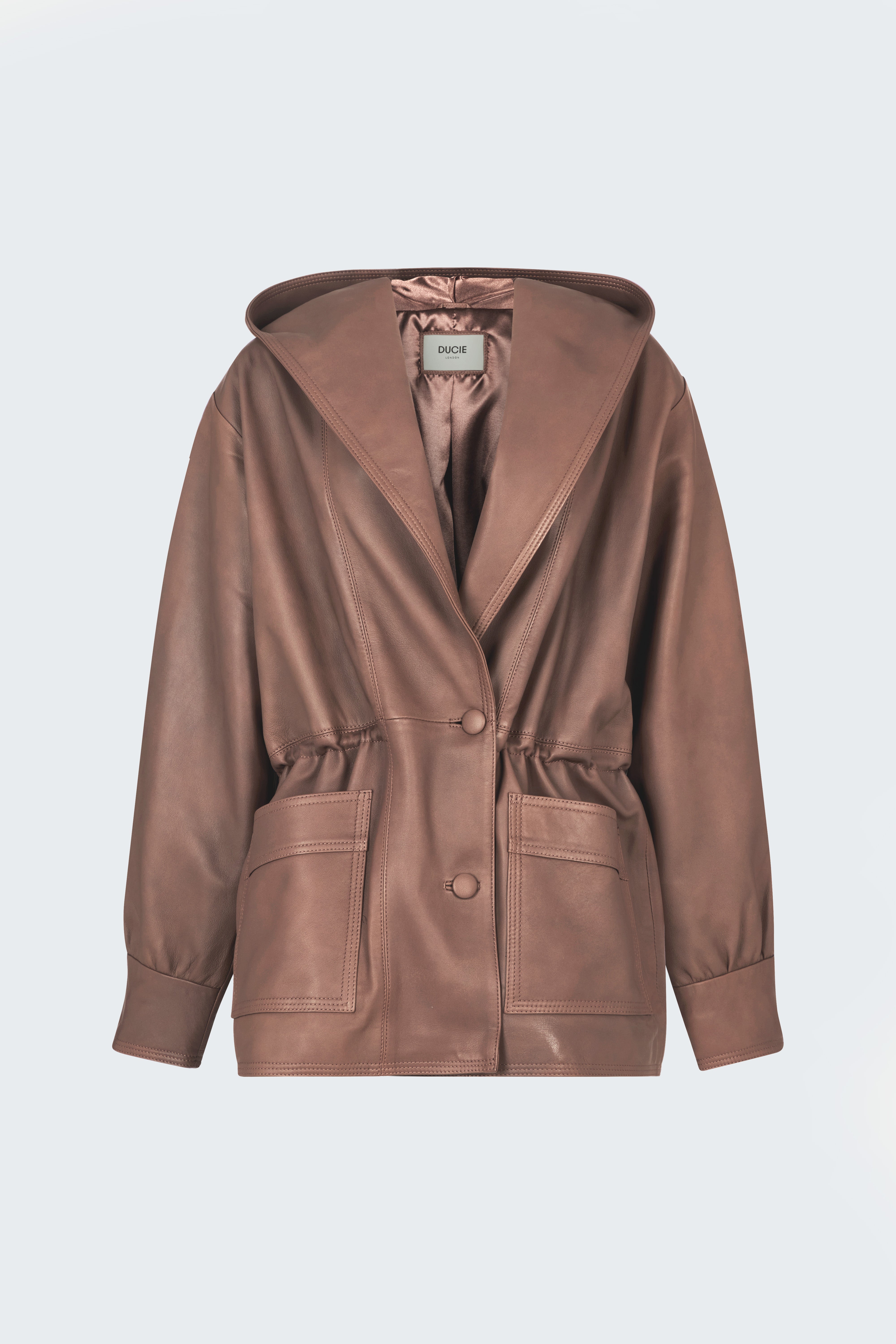 Alice Leather Hooded Jacket