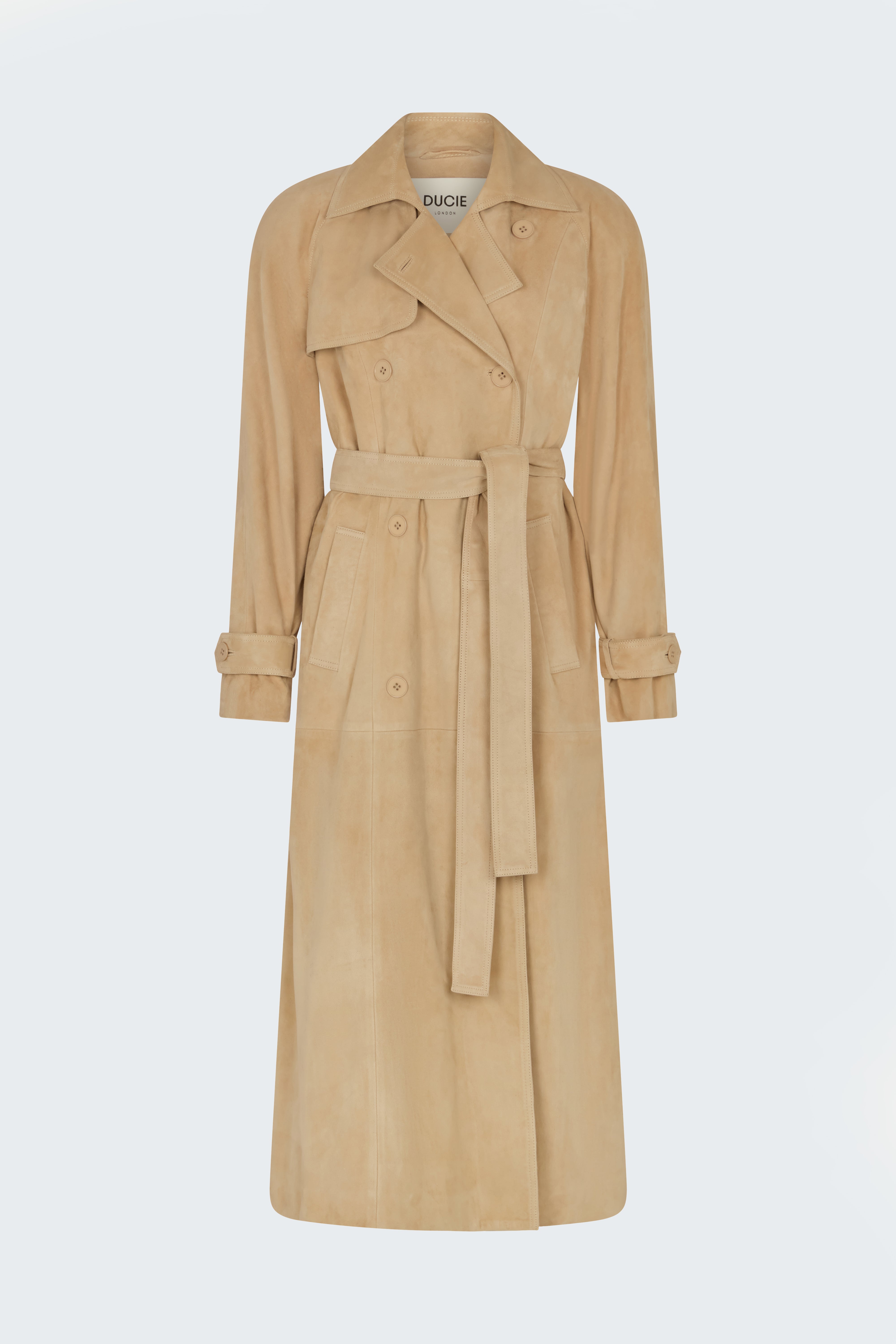 Corrin Suede Trench Coat