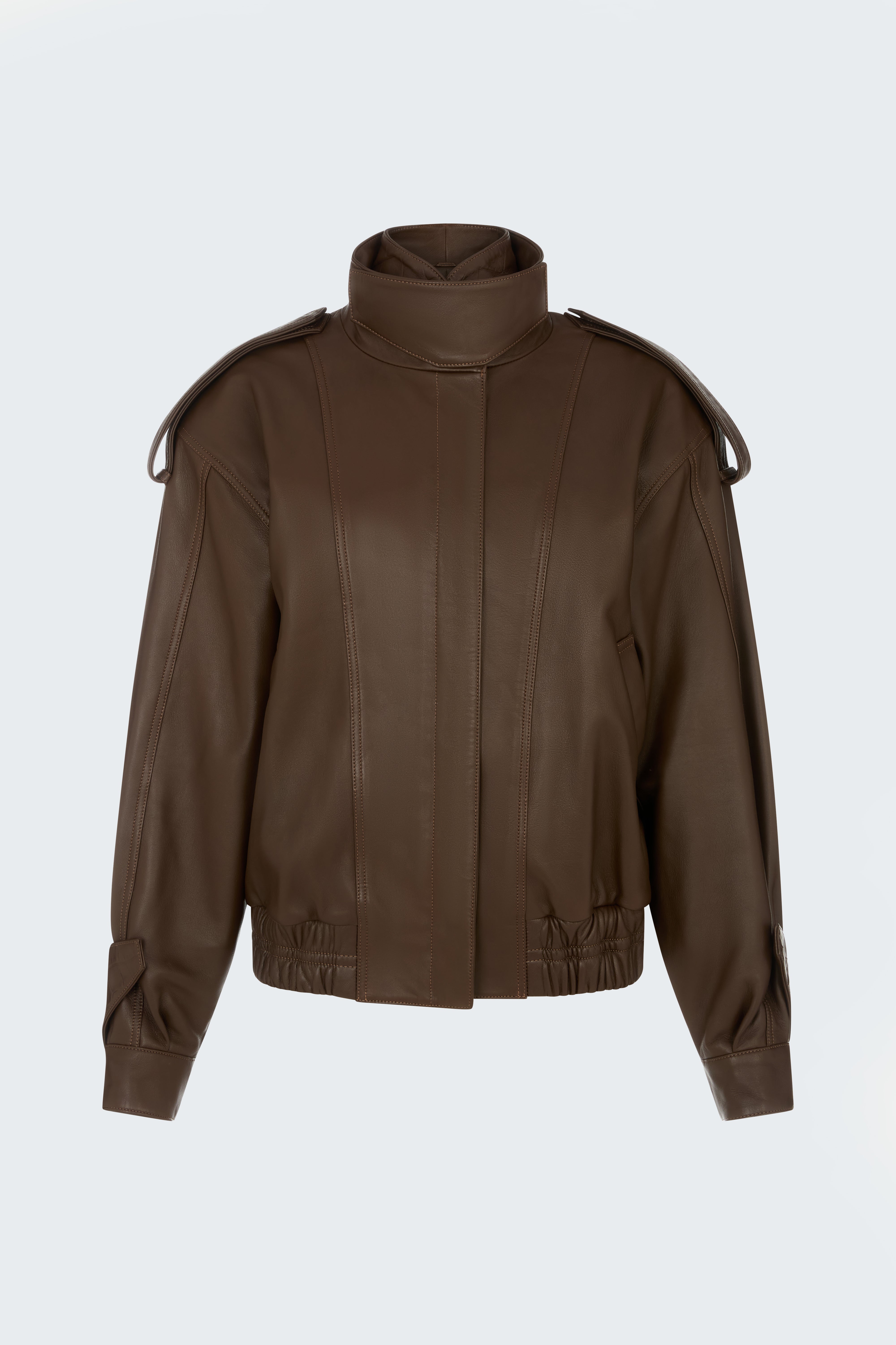 Fiona Leather Bomber