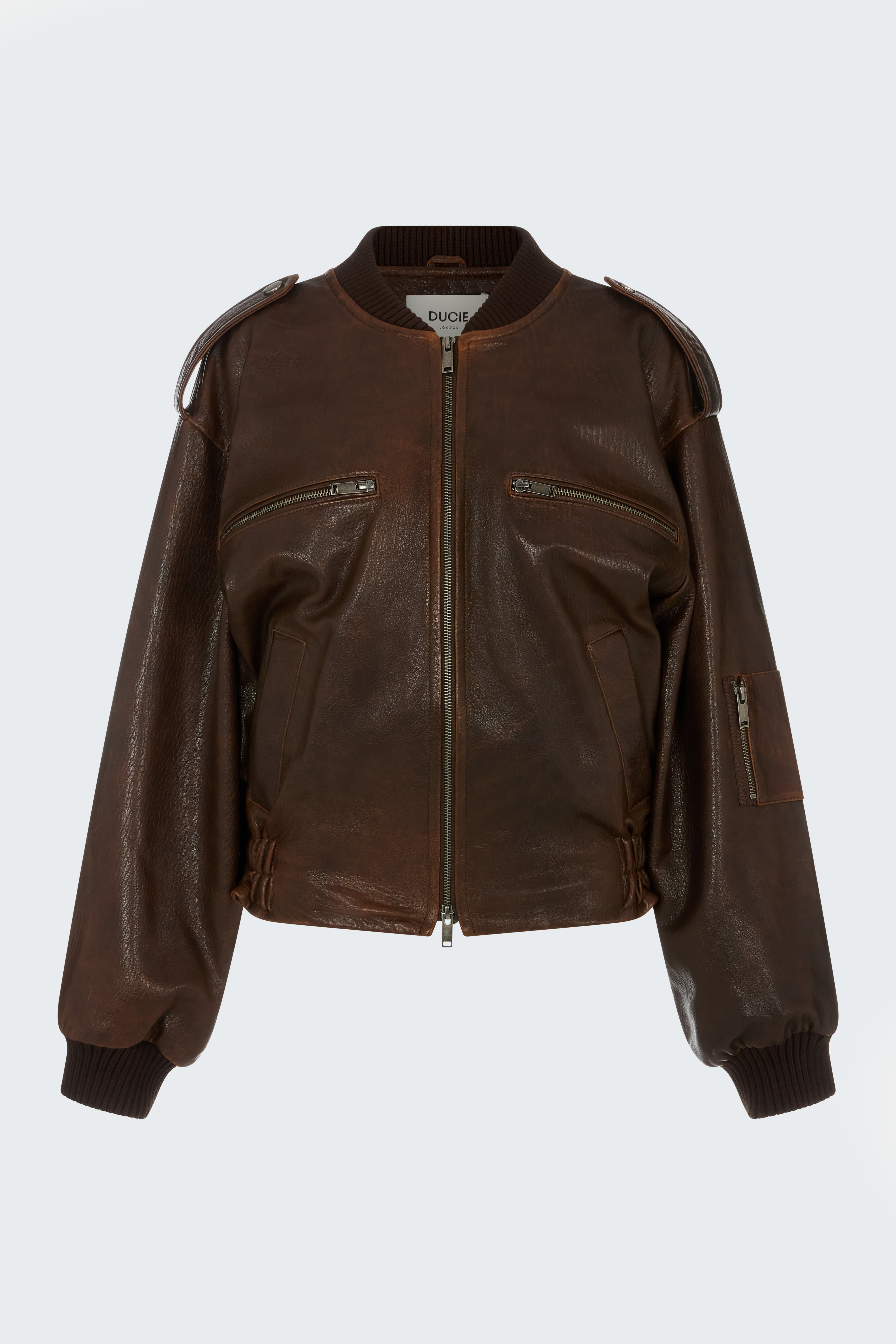 Luna Leather Bomber Jacket
