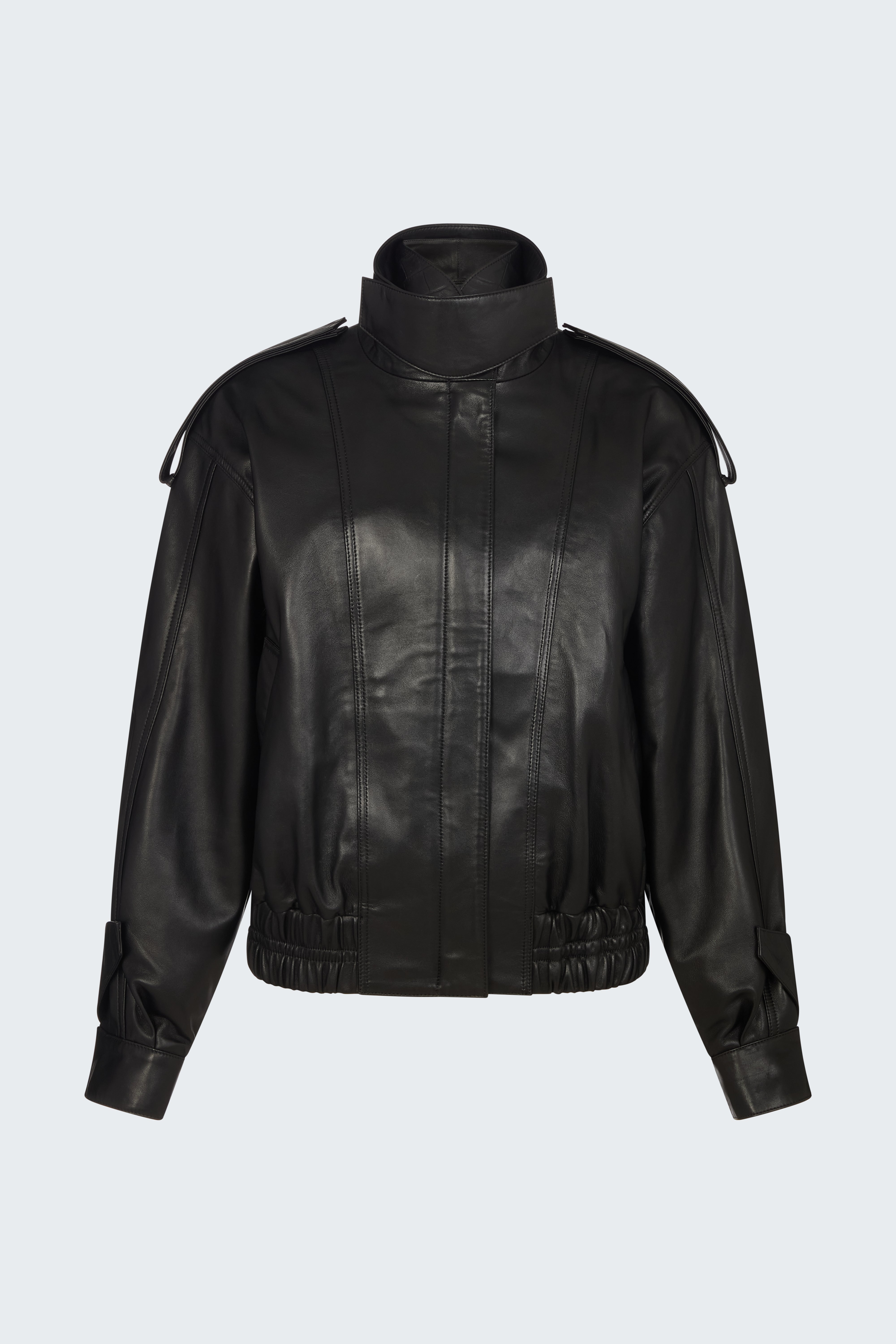 Fiona Leather Bomber