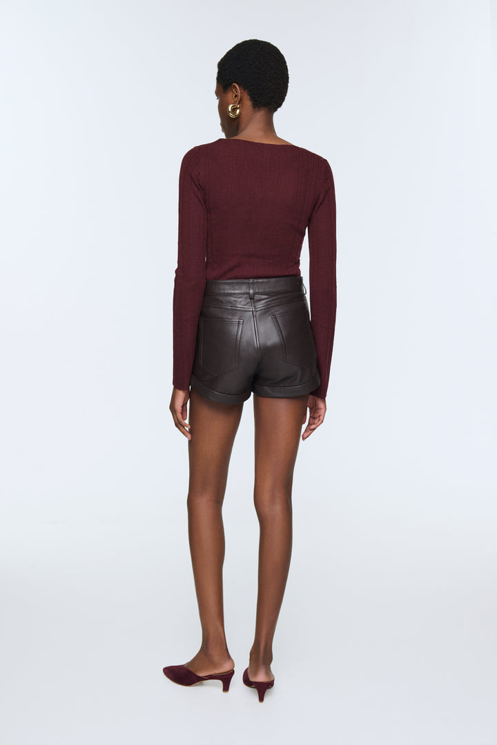 Elena Leather Shorts