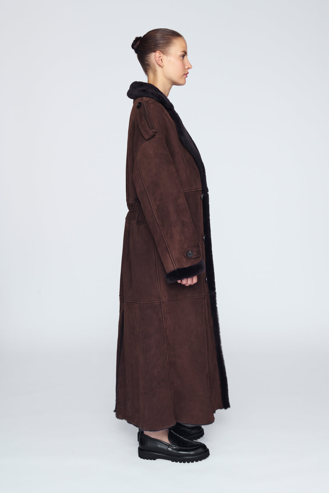 Evander Shearling Maxi Coat