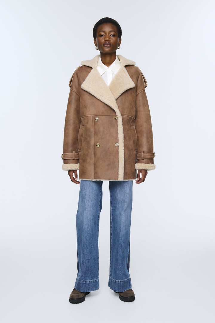 Evander Shearling Short Coat