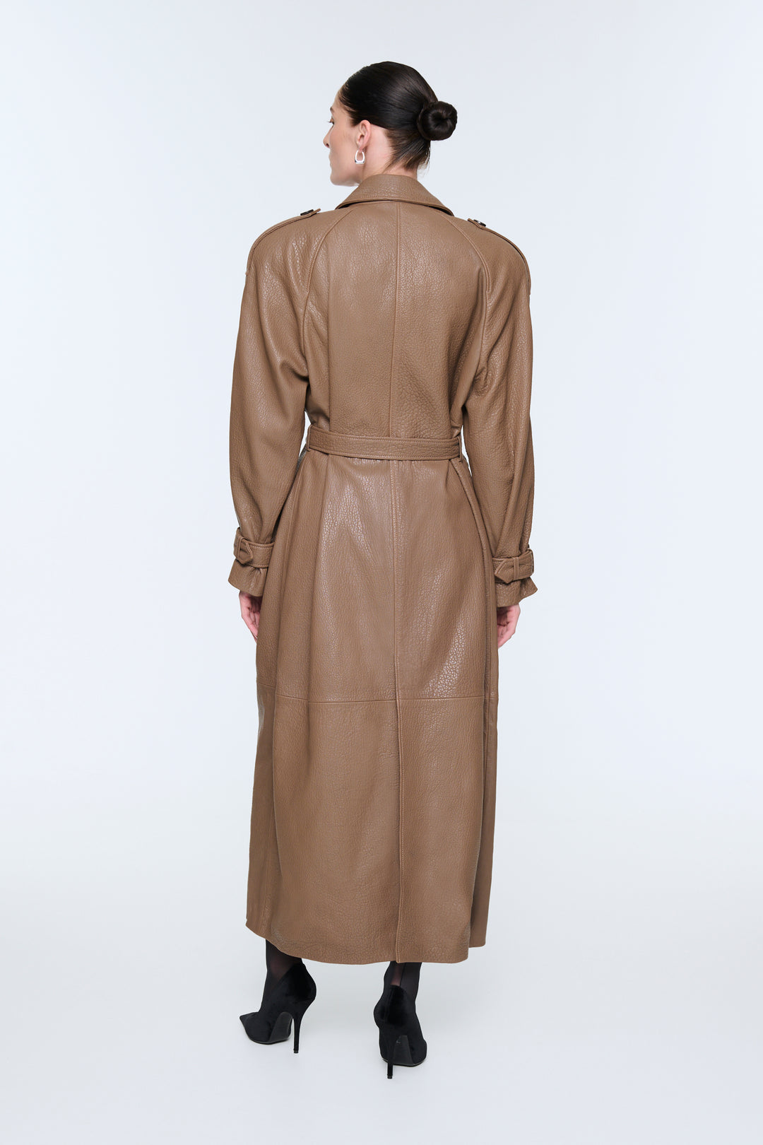 Everly Leather Trench Coat