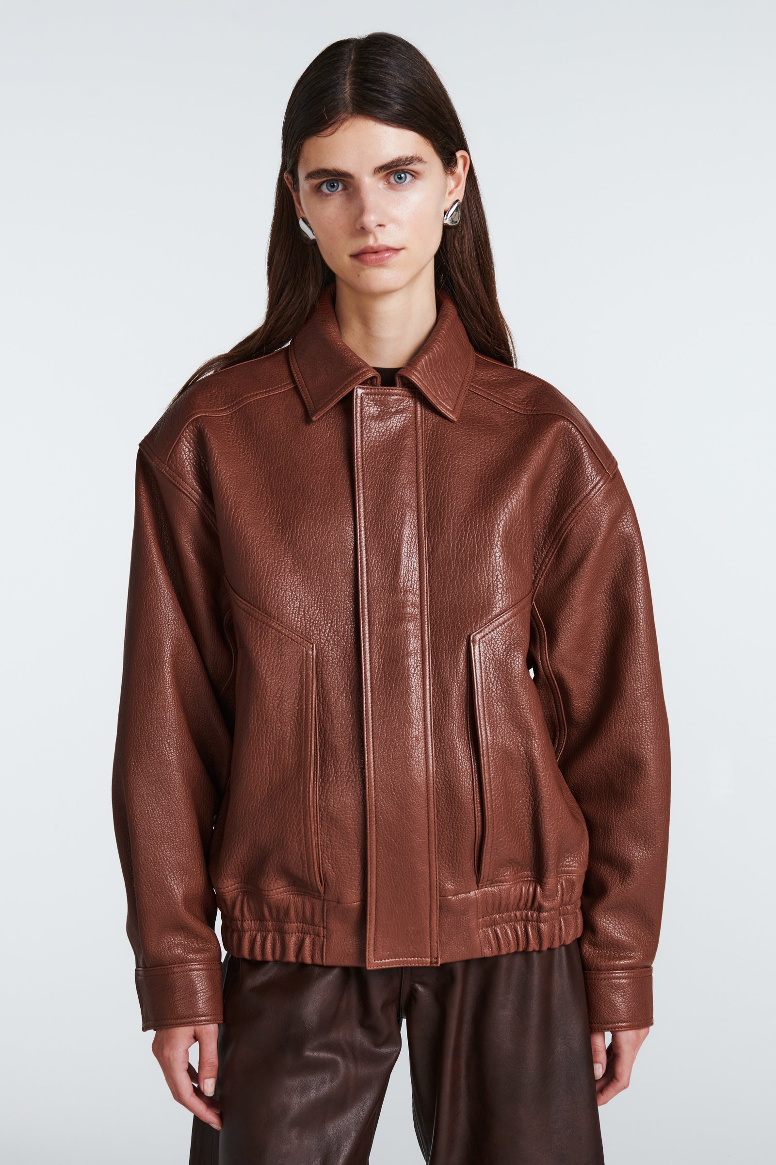 Florence Leather Bomber