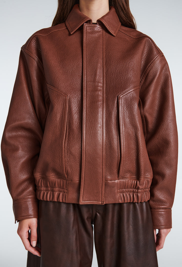 Florence Leather Bomber