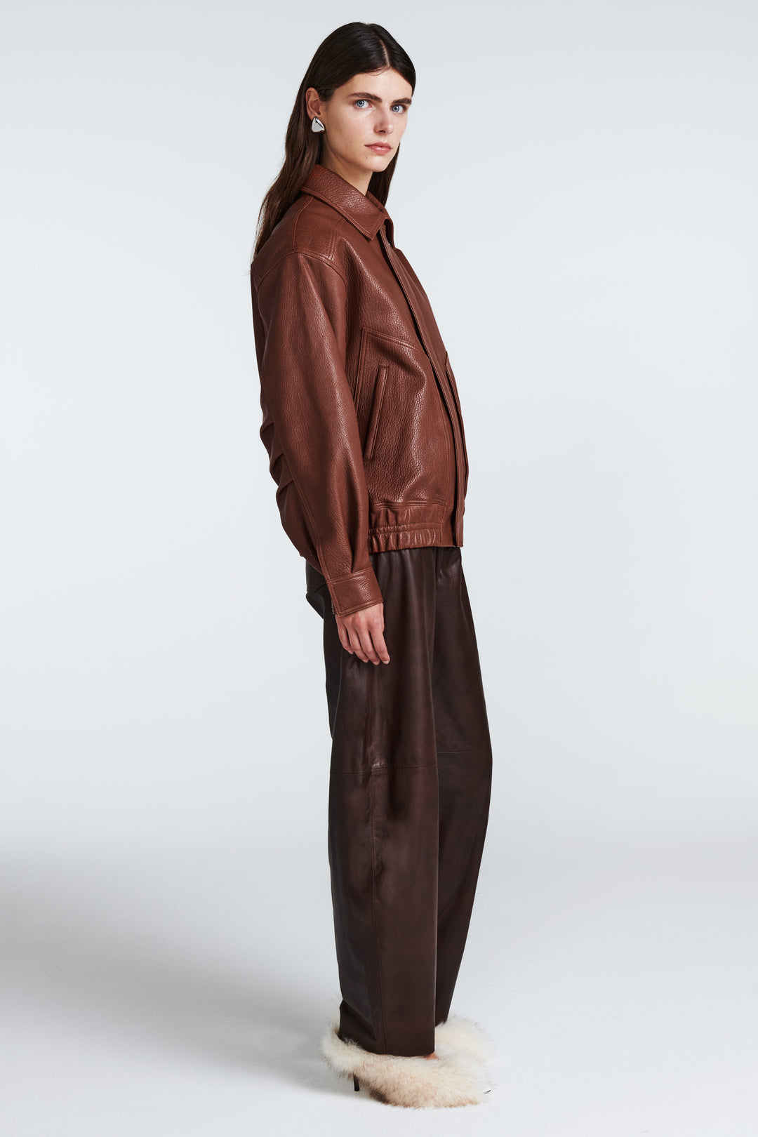 Florence Leather Bomber