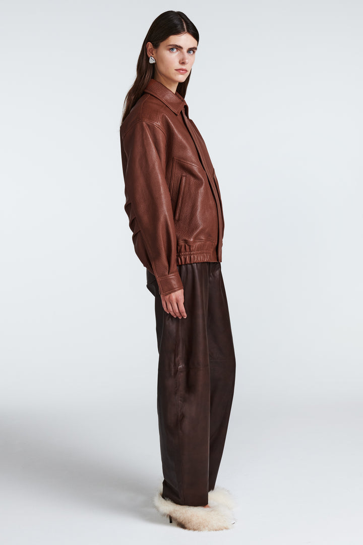 Florence Leather Bomber
