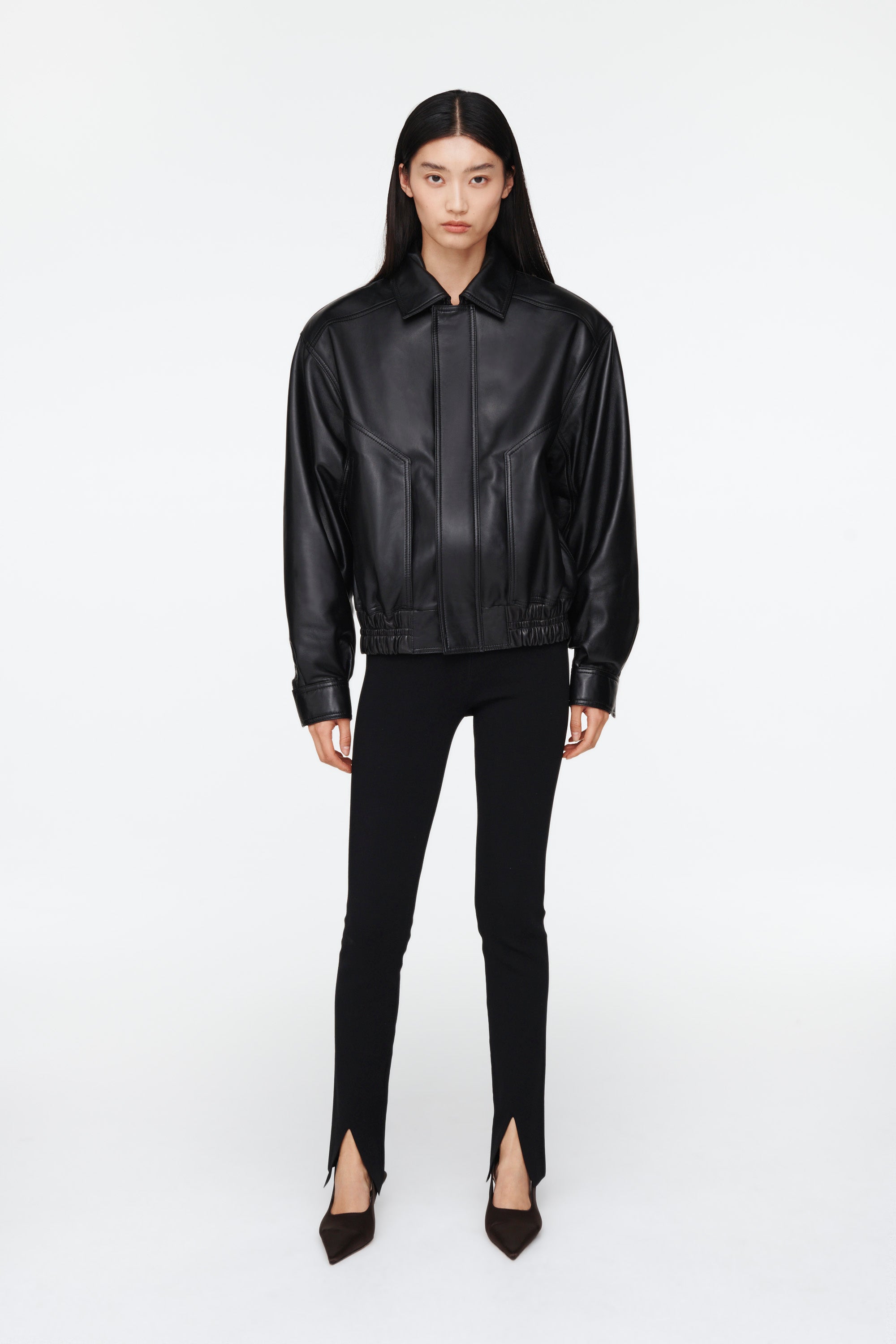 Florence Leather Bomber