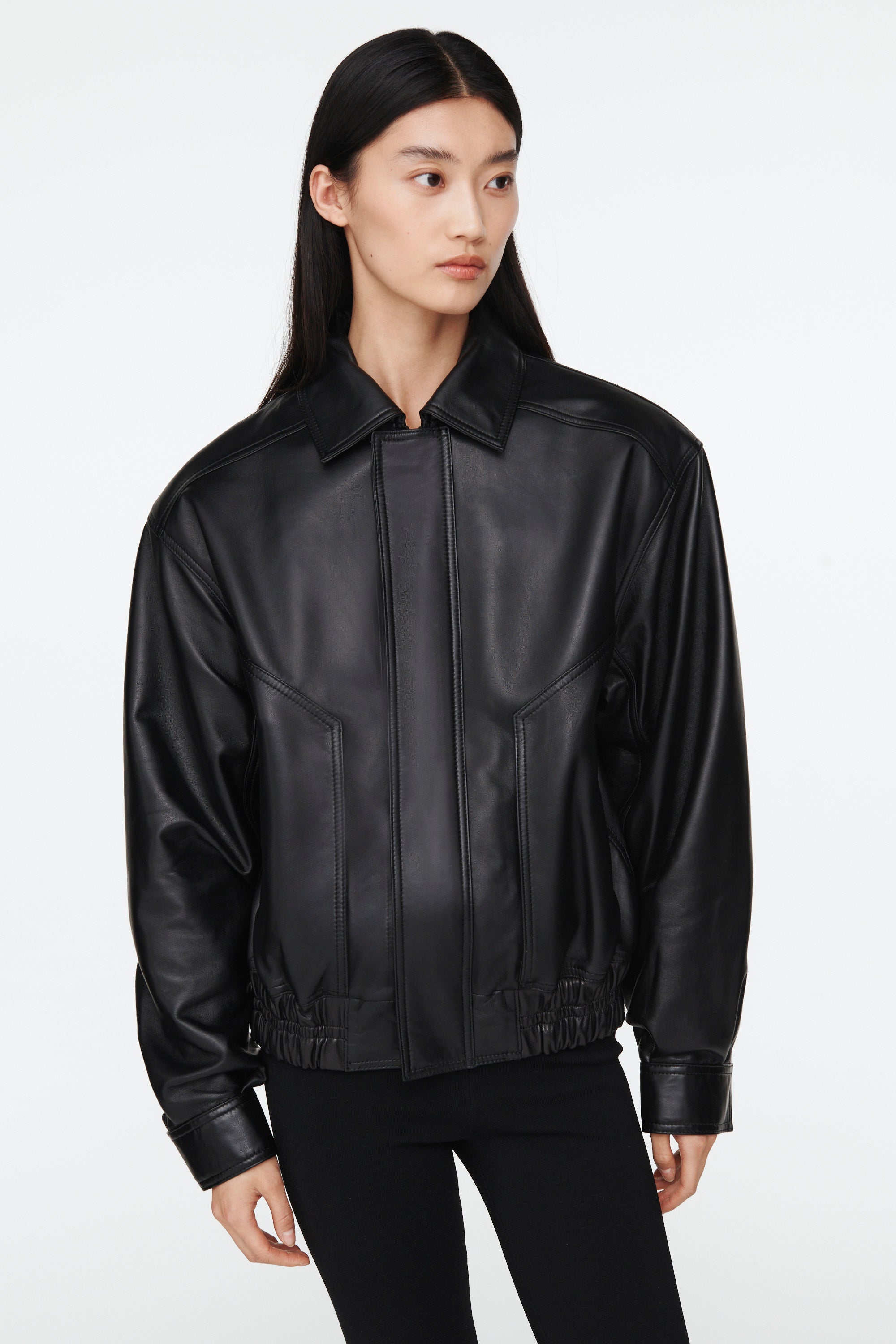 Florence Leather Bomber