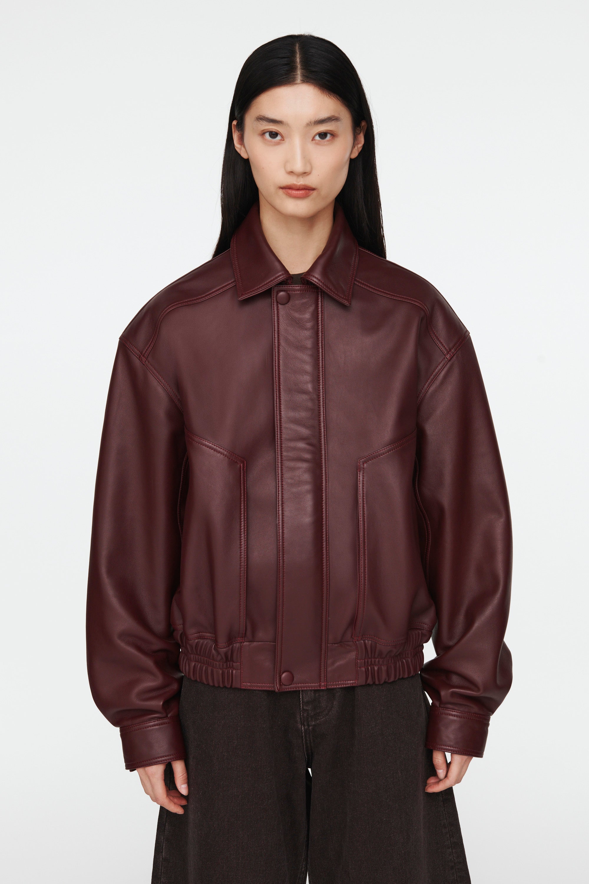 Florence Leather Bomber