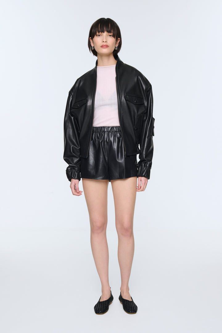 Frankie Leather Bomber