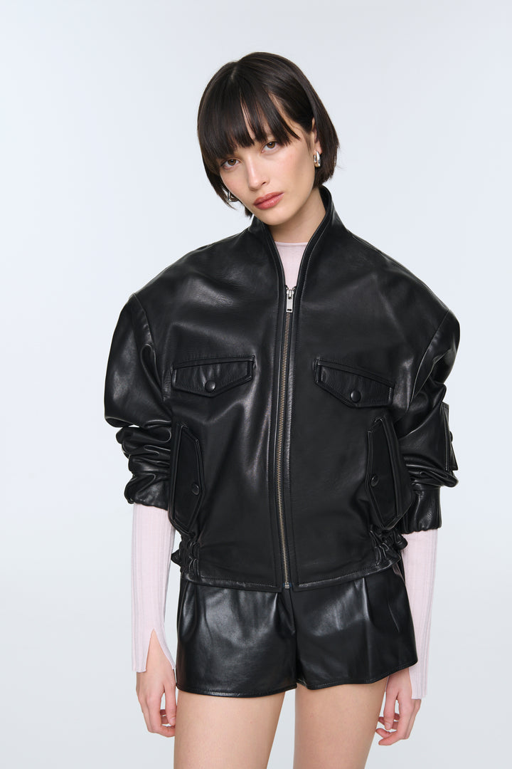 Frankie Leather Bomber