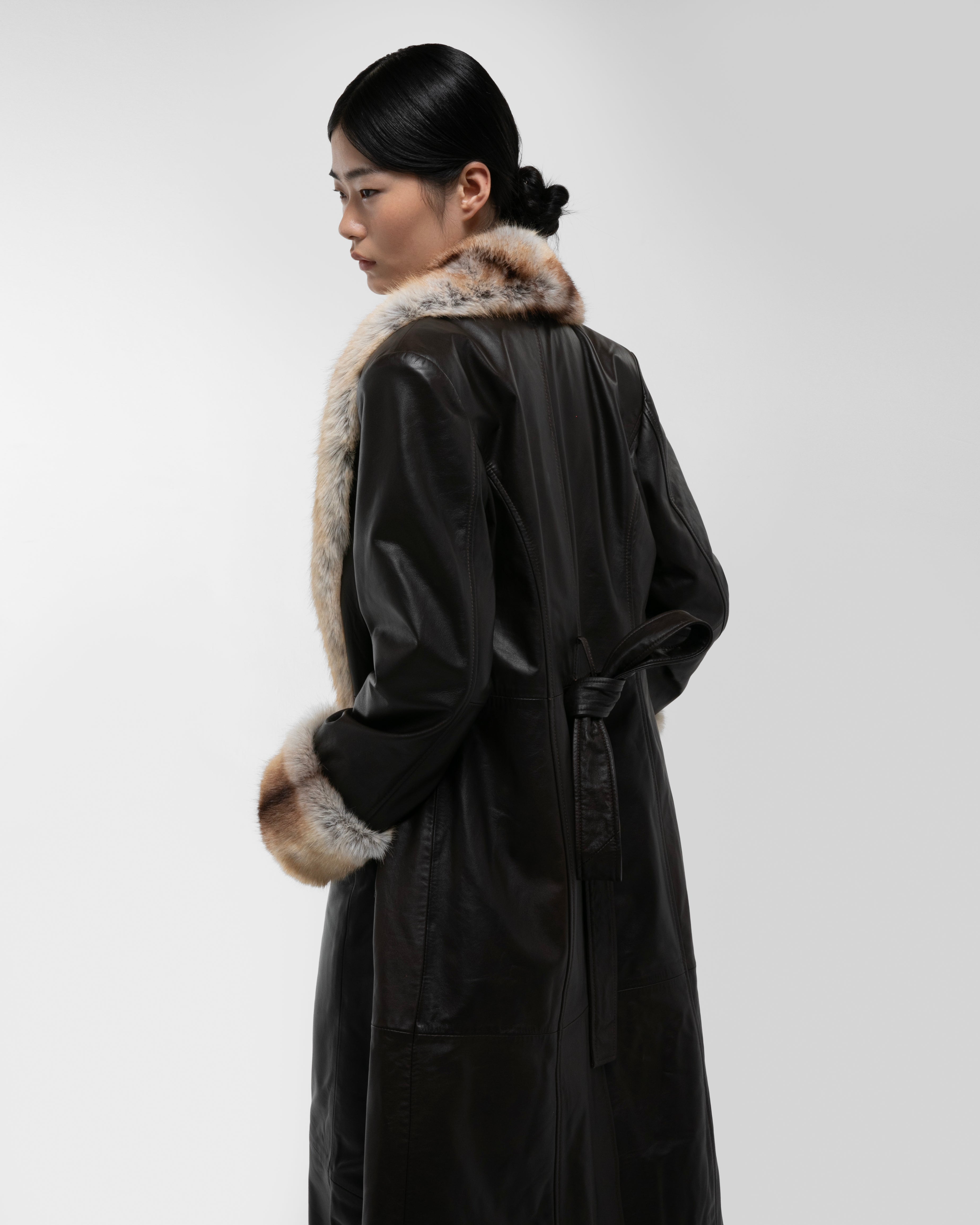 Freya Leather and Fur Coat