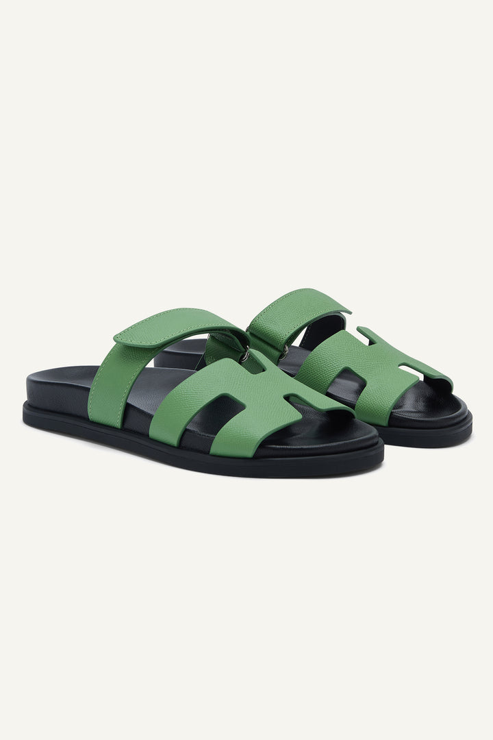 Harley Grained Leather Slides