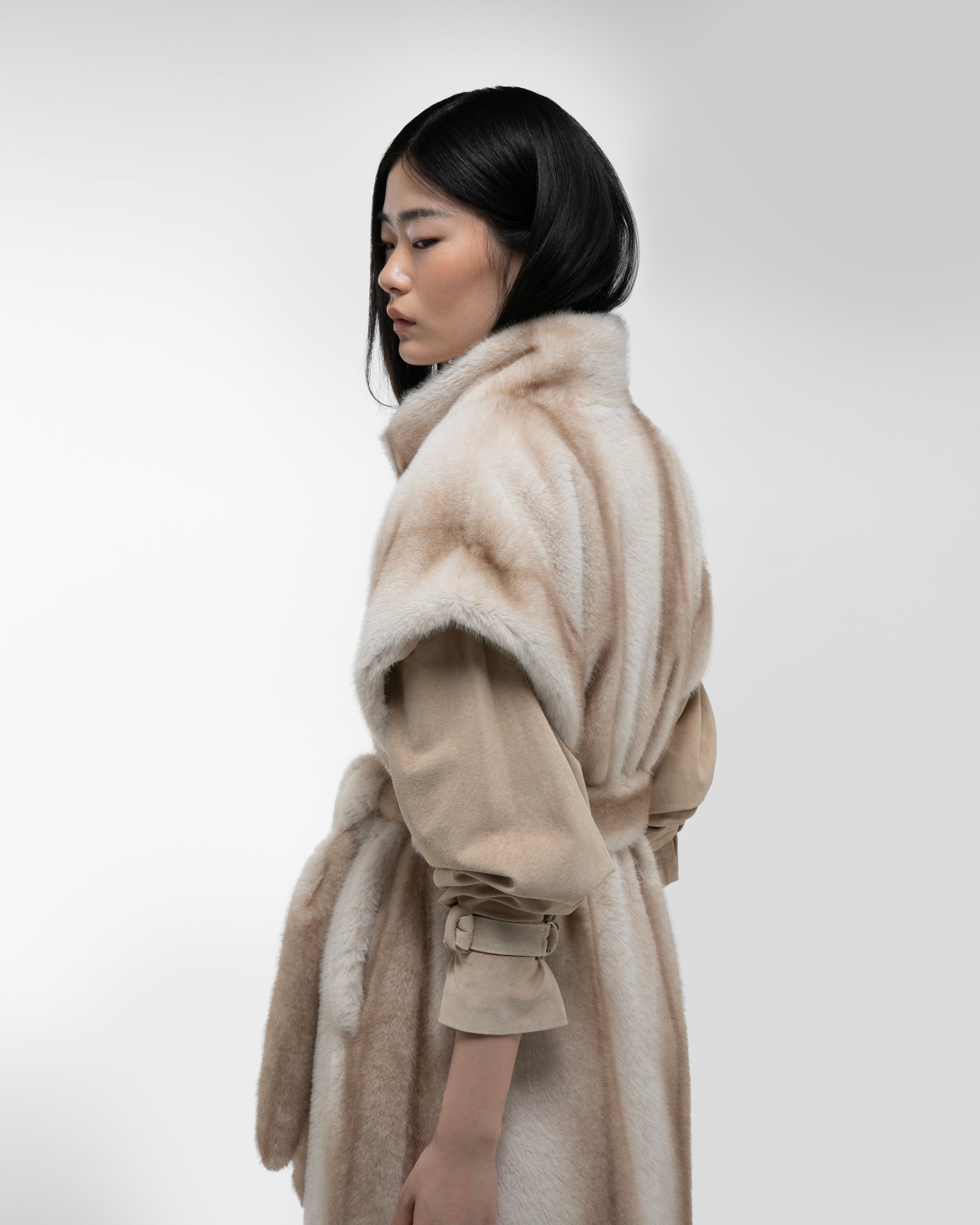 Harper Fur and Suede Coat