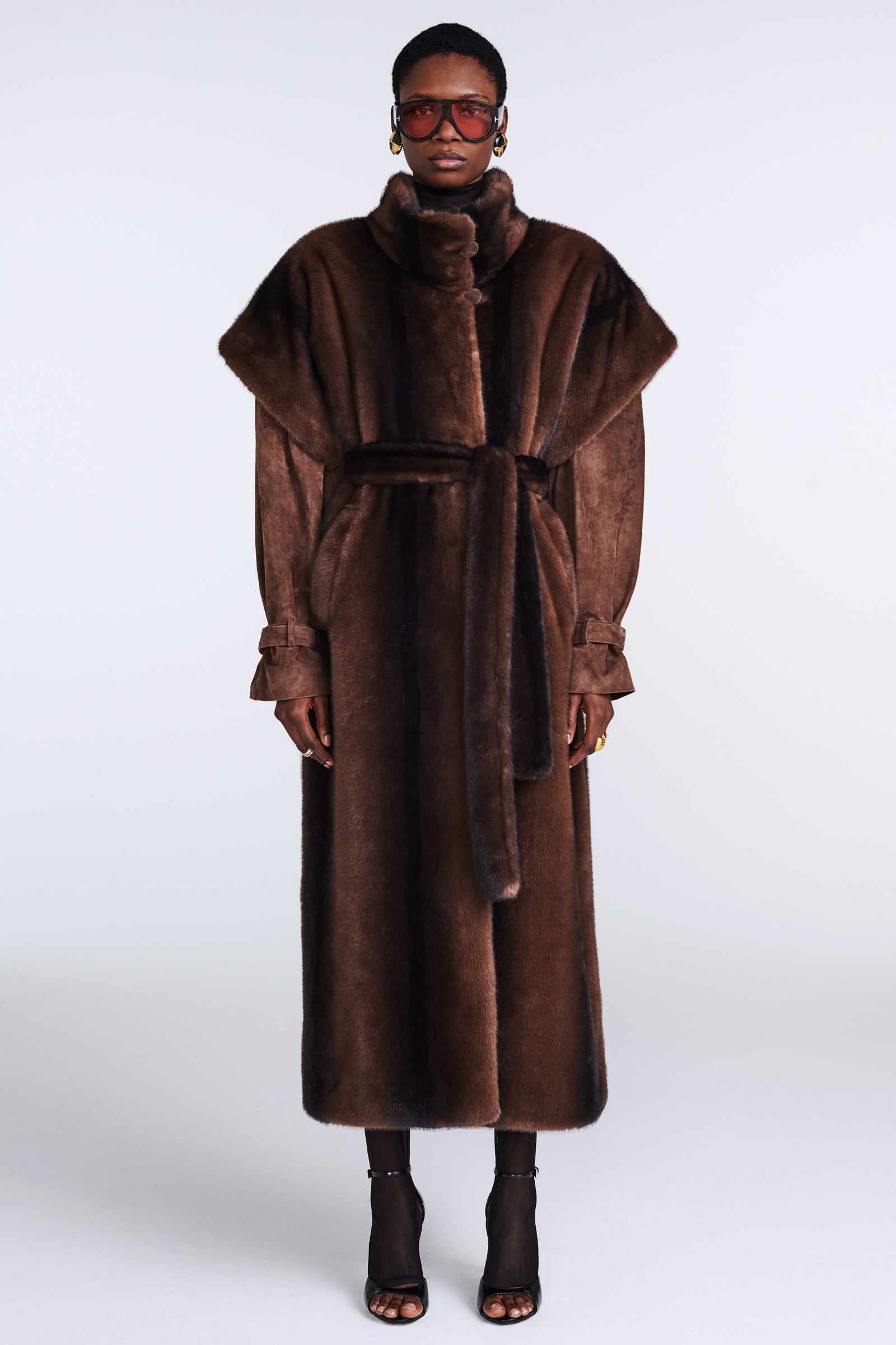 Harper Fur and Suede Coat