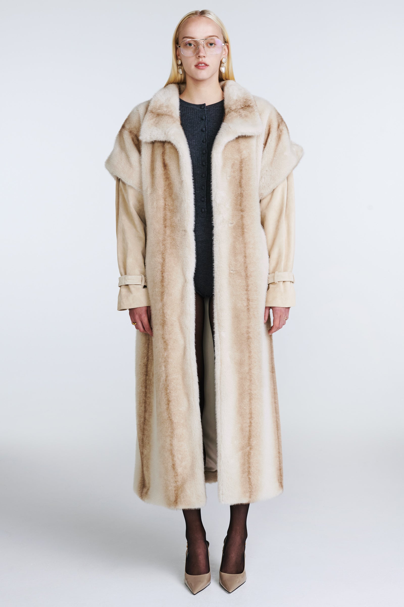 Harper Fur and Suede Coat