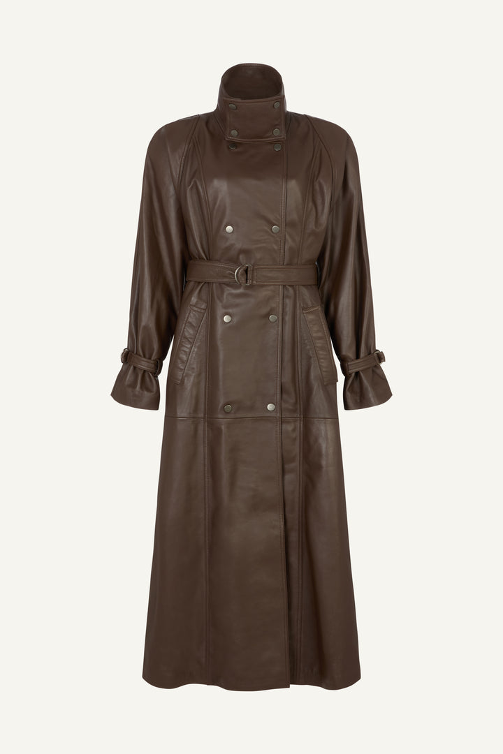 Ivy Leather Trench Coat