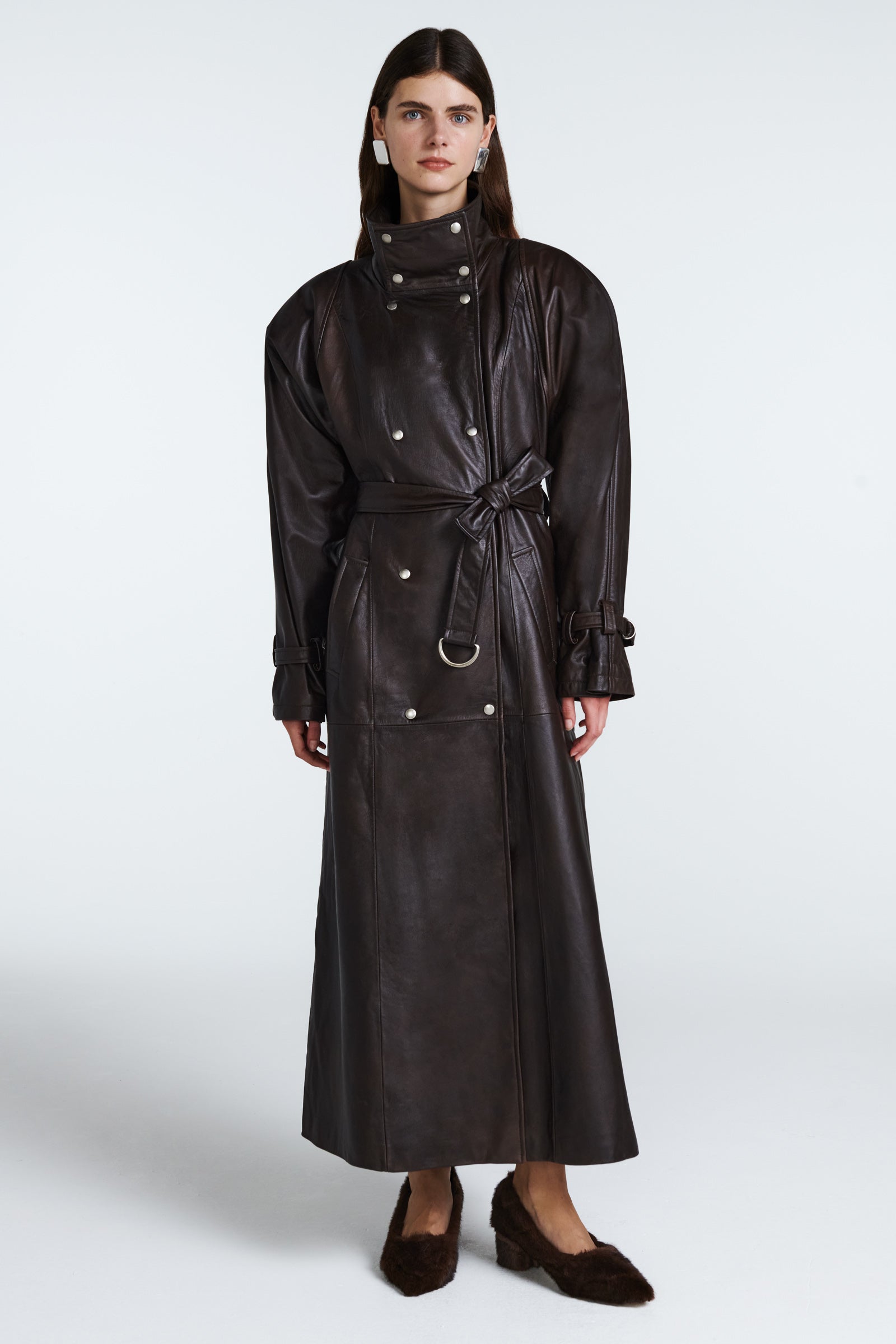 Ivy Leather Trench Coat