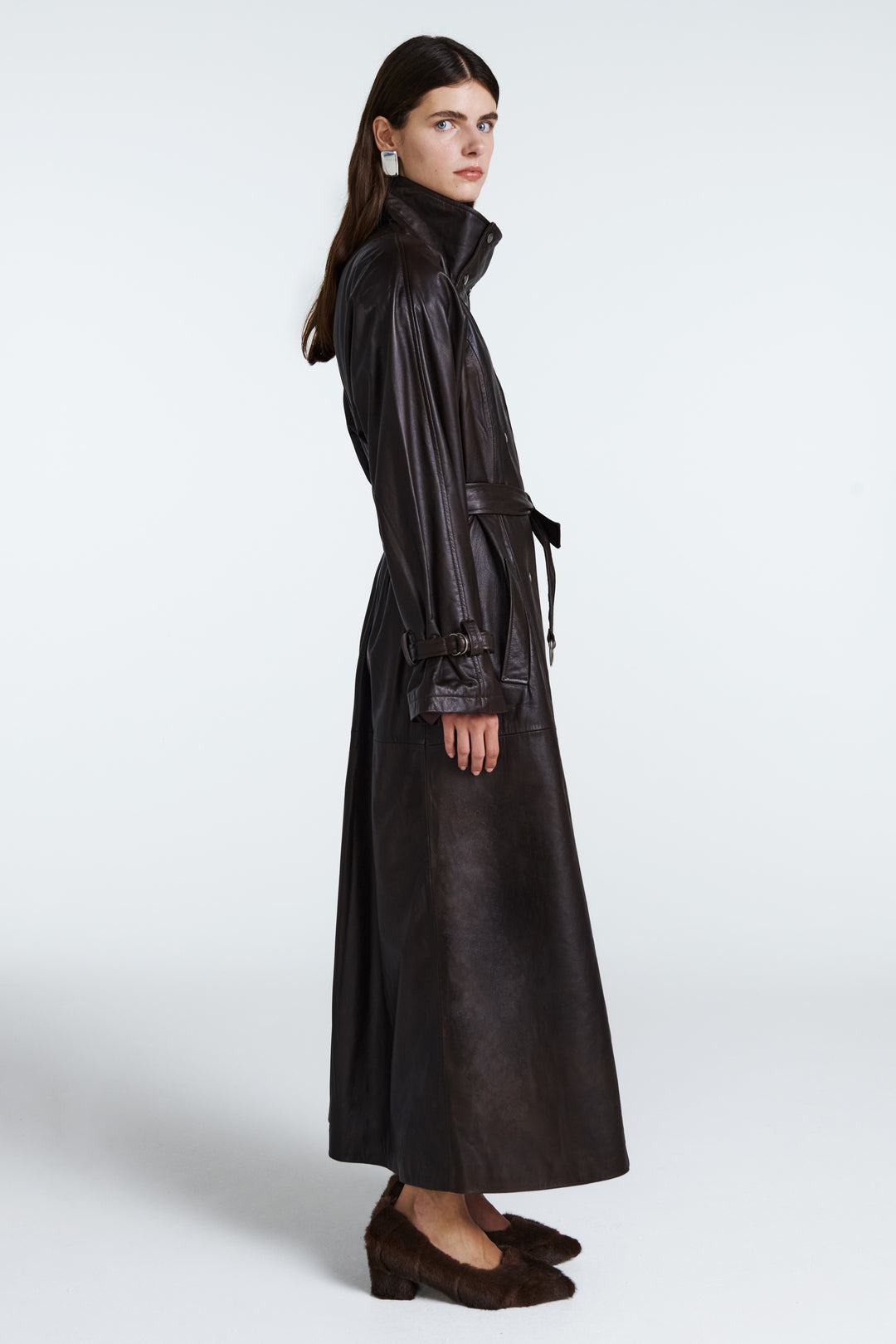Ivy Leather Trench Coat