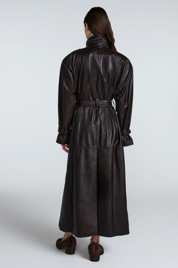 Ivy Leather Trench Coat