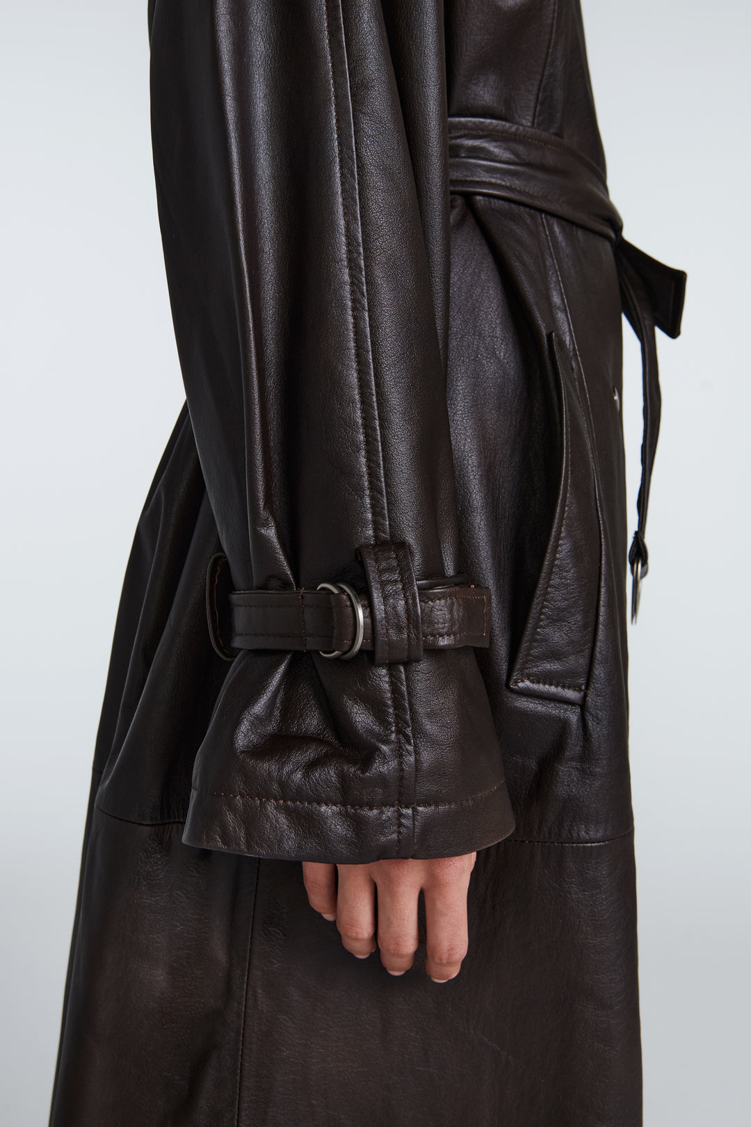Ivy Leather Trench Coat