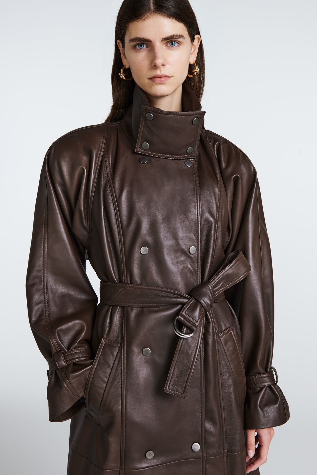 Ivy Leather Trench Coat