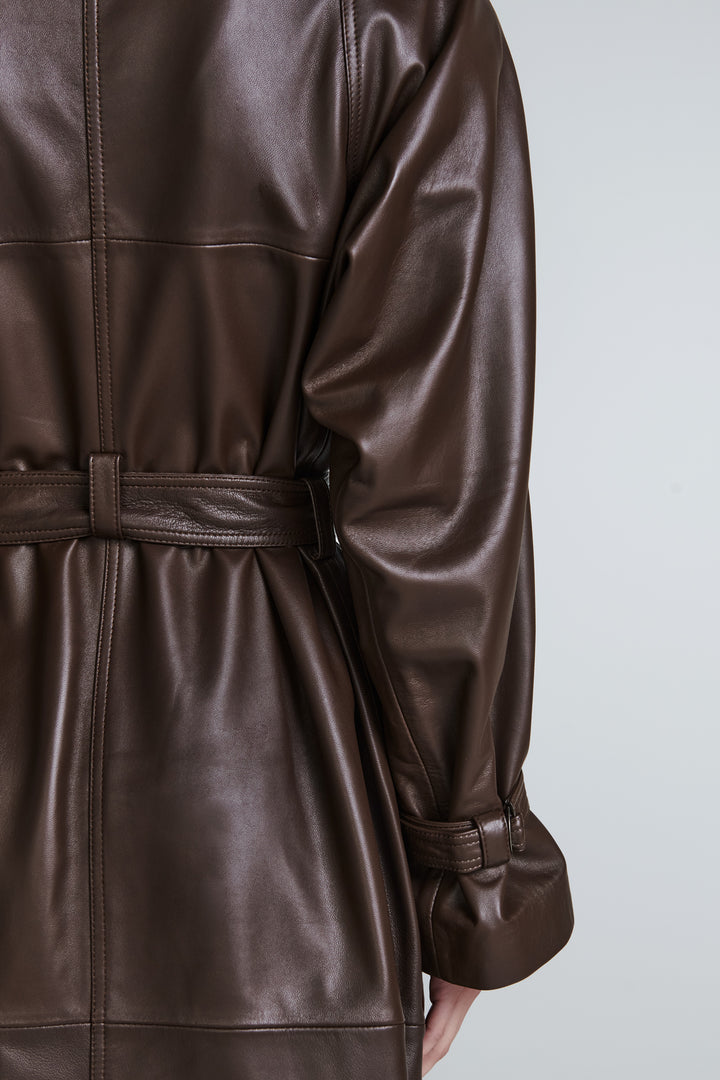 Ivy Leather Trench Coat