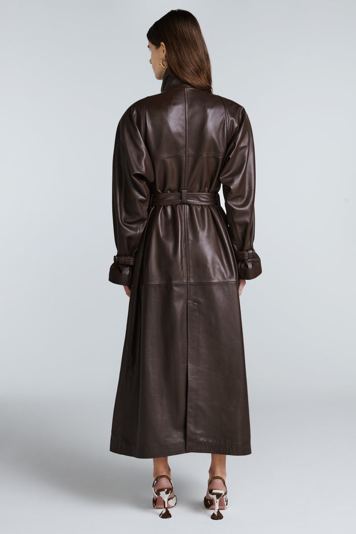 Ivy Leather Trench Coat