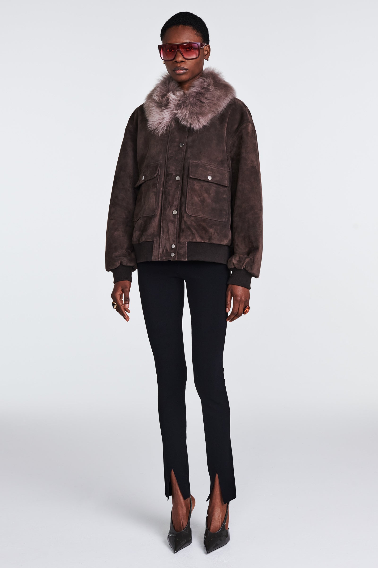 ジャケット・アウター Bargiee SLICK SUEDE JACKET Jackie Suede Jacket