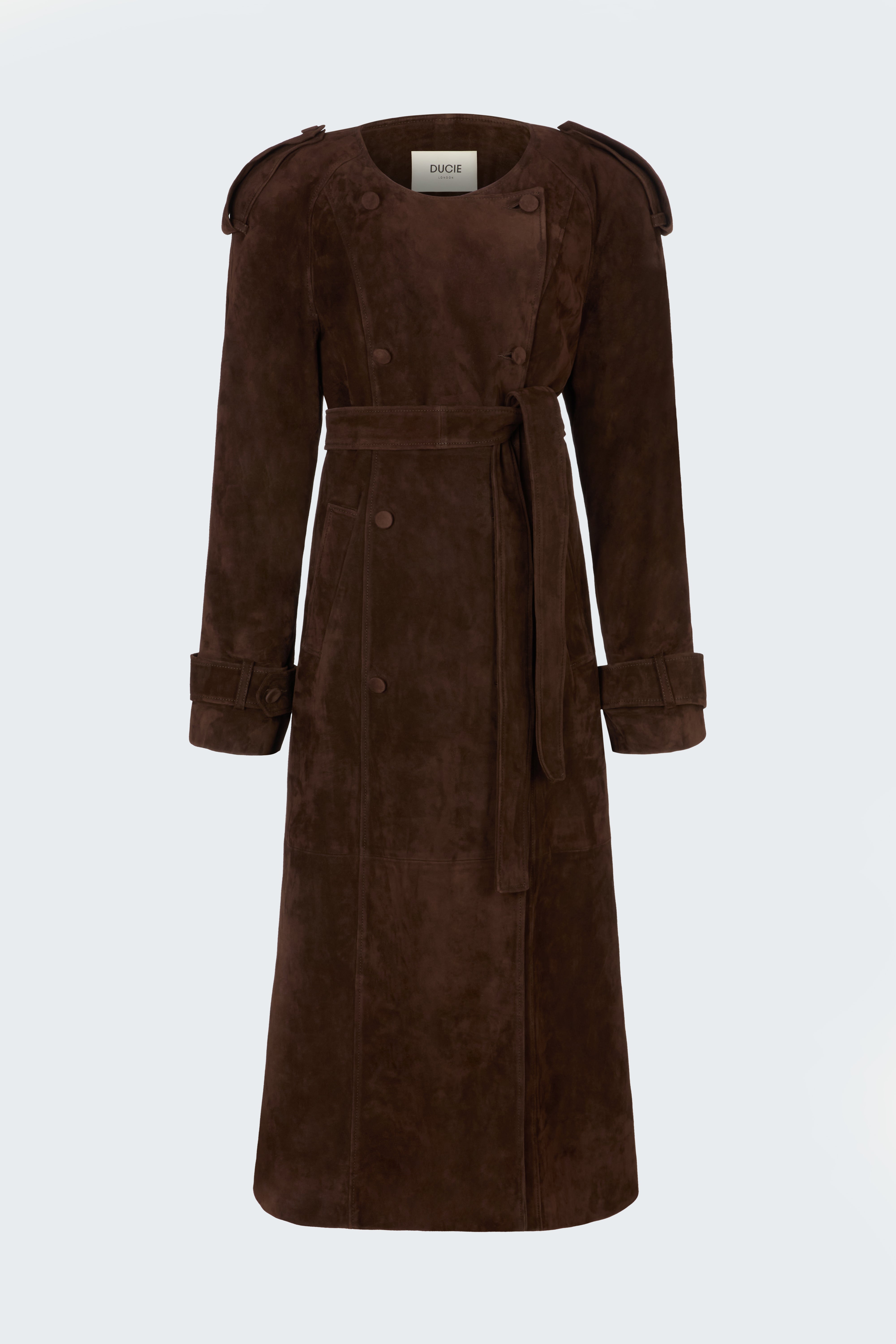 Klarissa Suede Trench Coat
