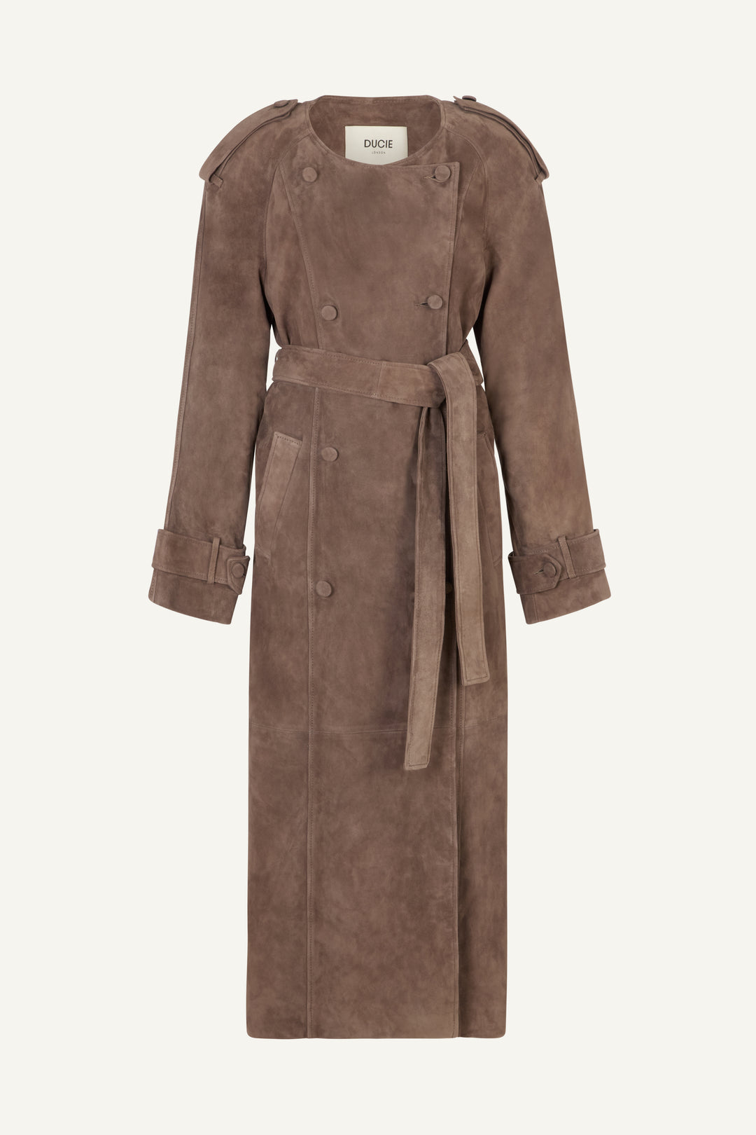 Klarissa Suede Trench Coat