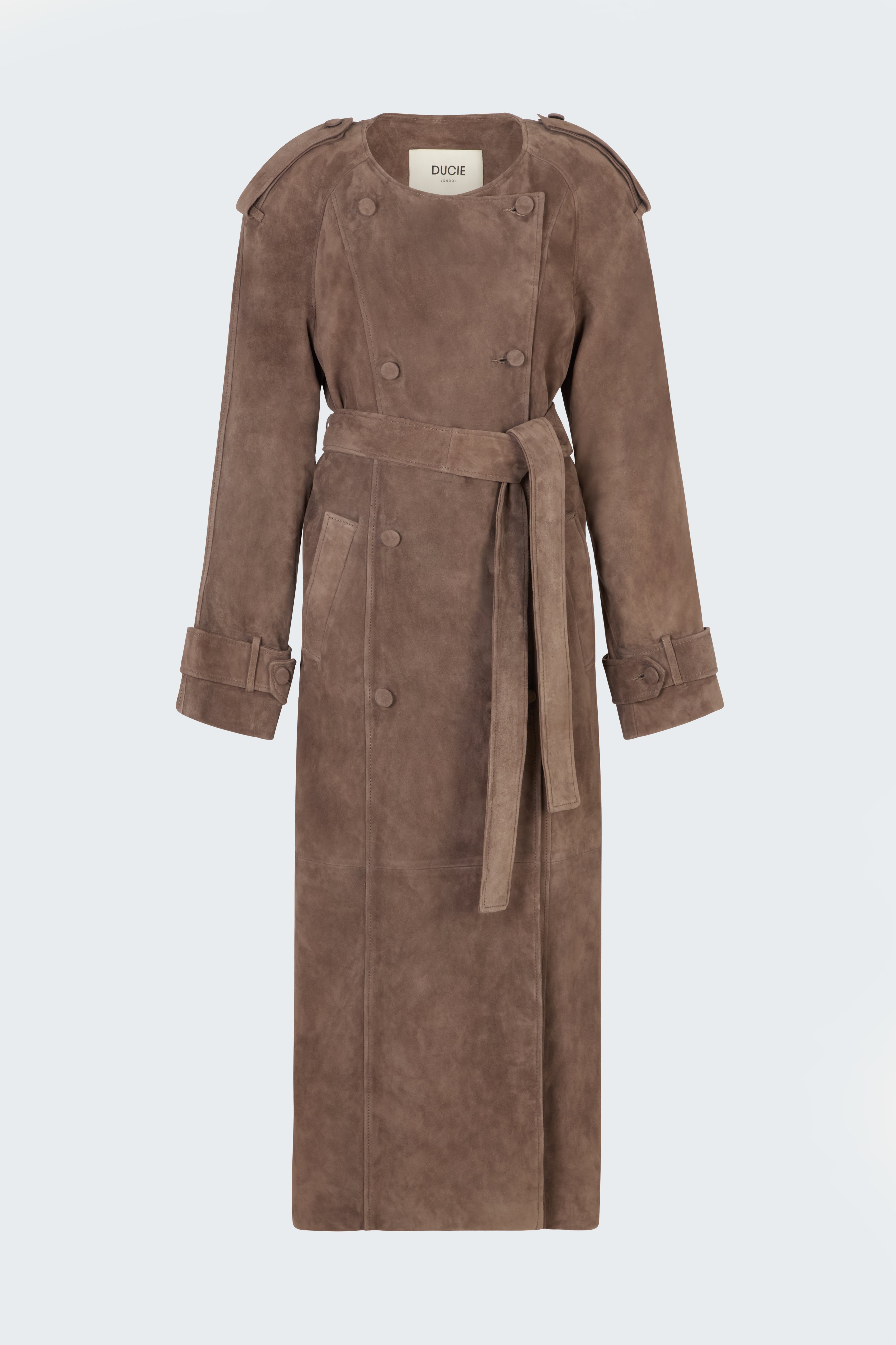 Klarissa Suede Trench Coat