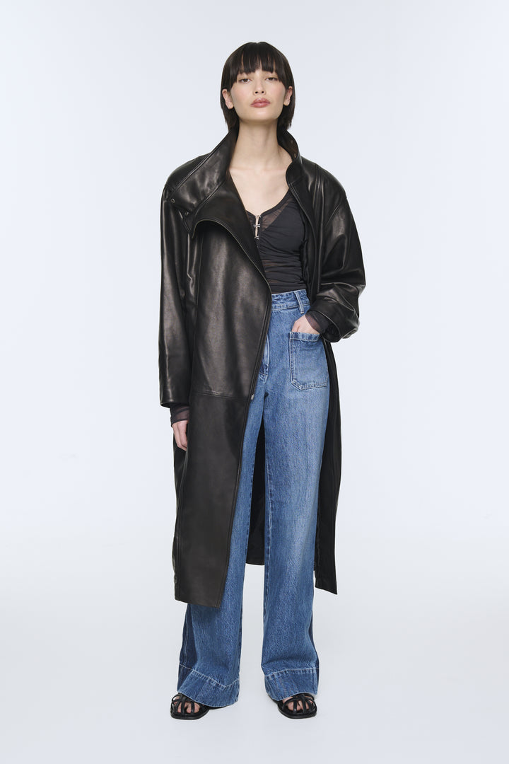 Layla Leather Coat - Pre Order