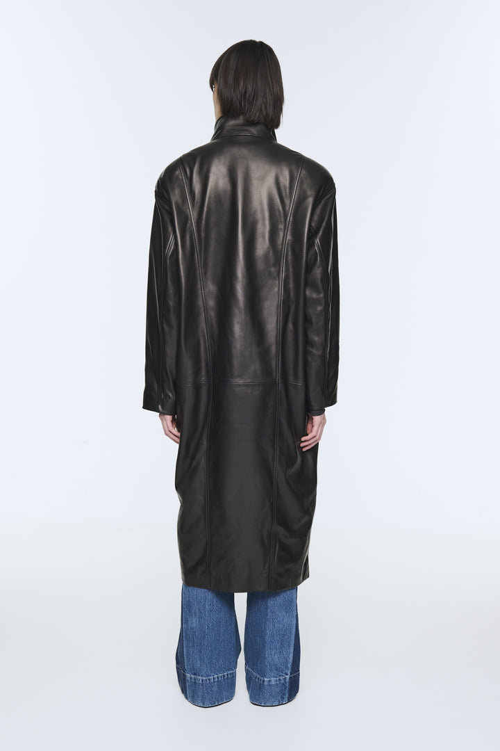 Layla Leather Coat - Pre Order