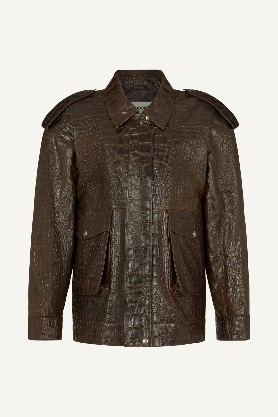 Opal Croc Leather Jacket