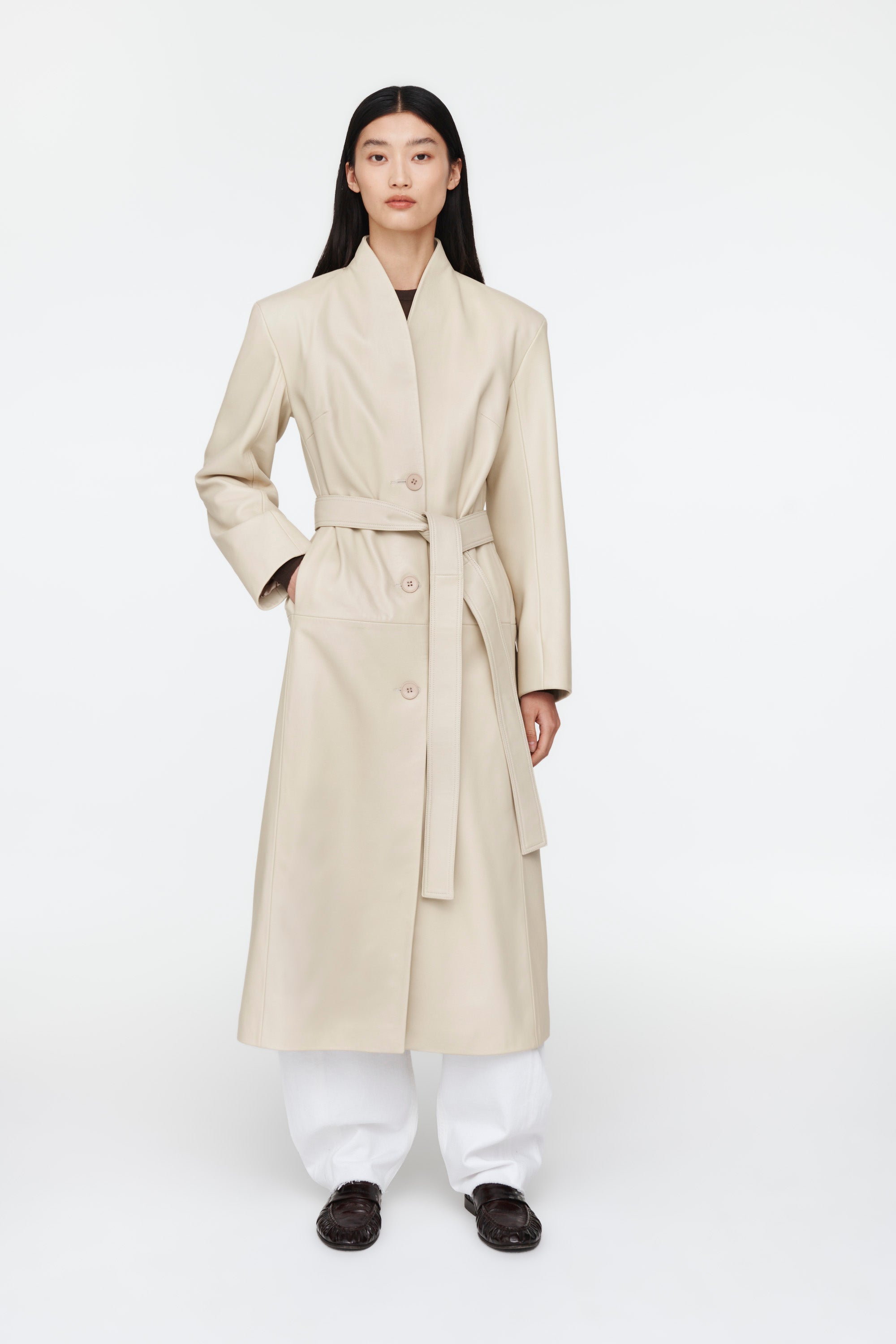 Rena Leather Coat