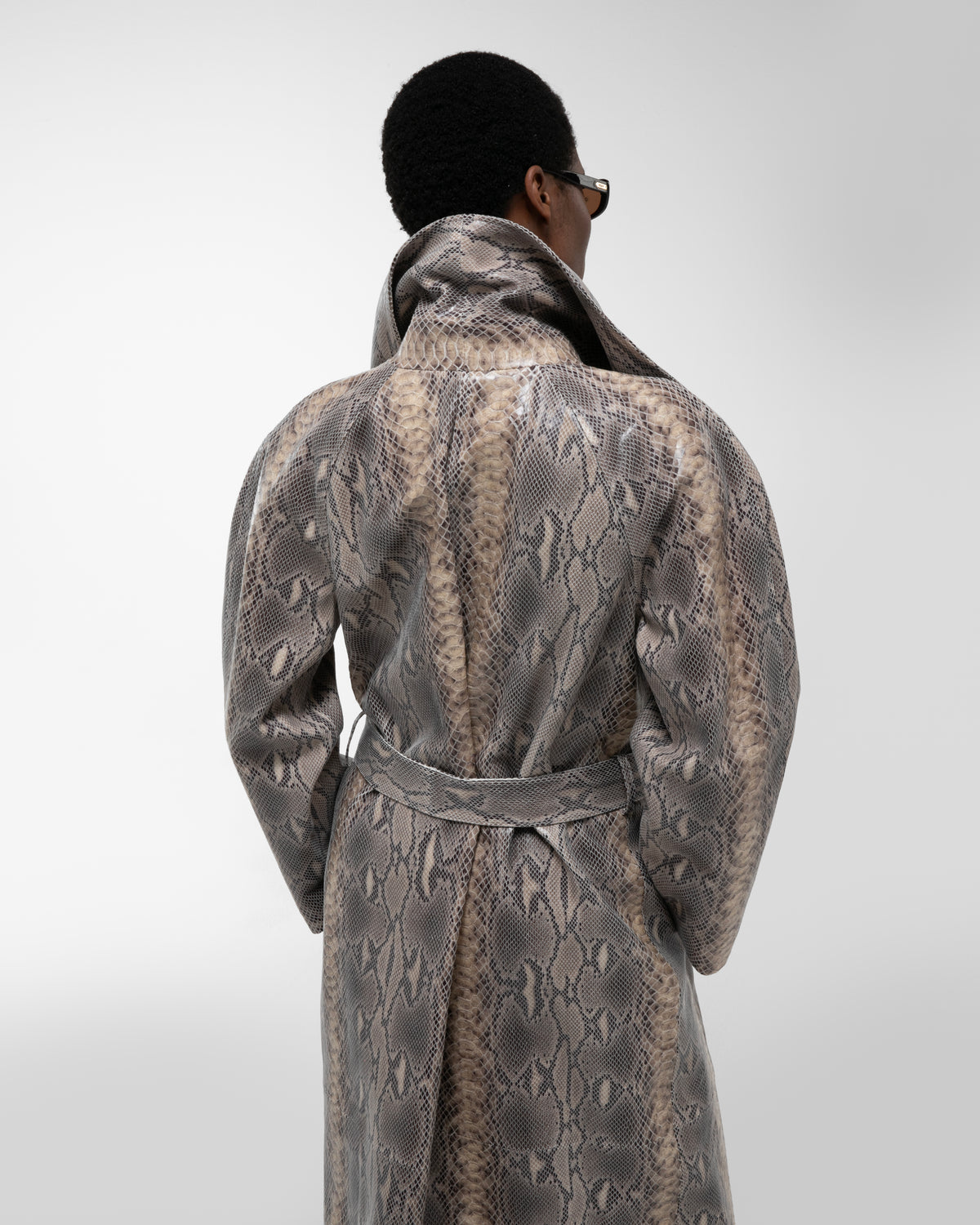 Tessa Leather Trench Coat