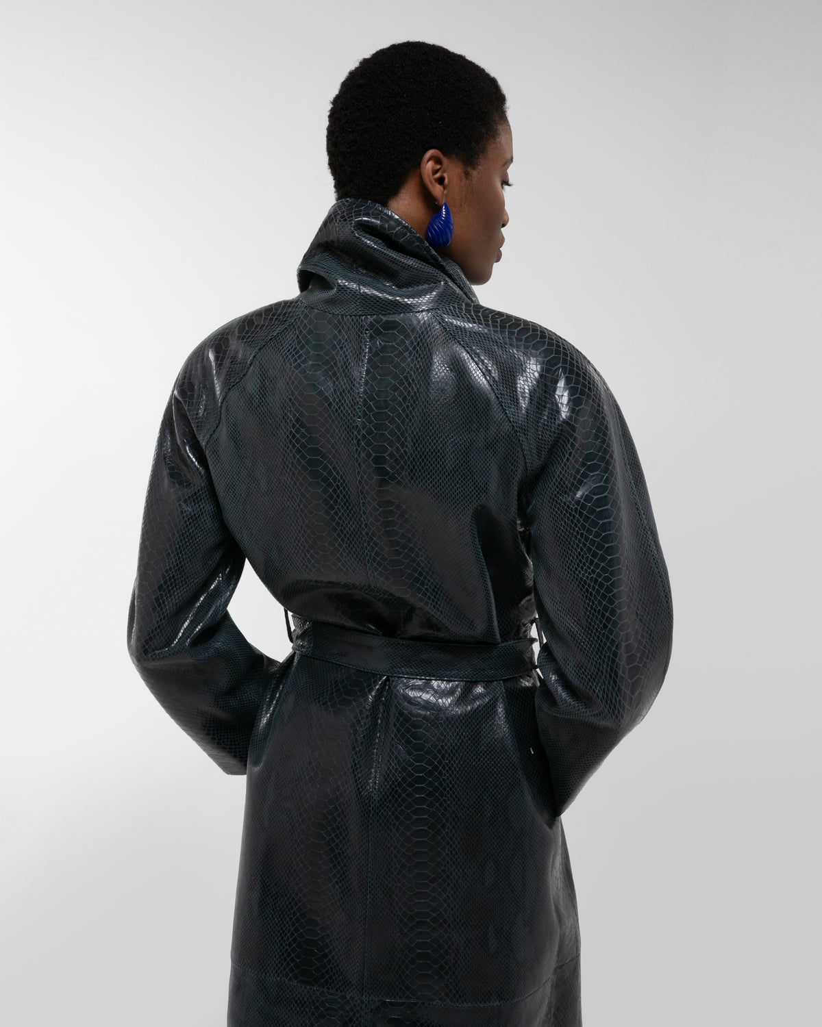 Tessa Leather Trench Coat
